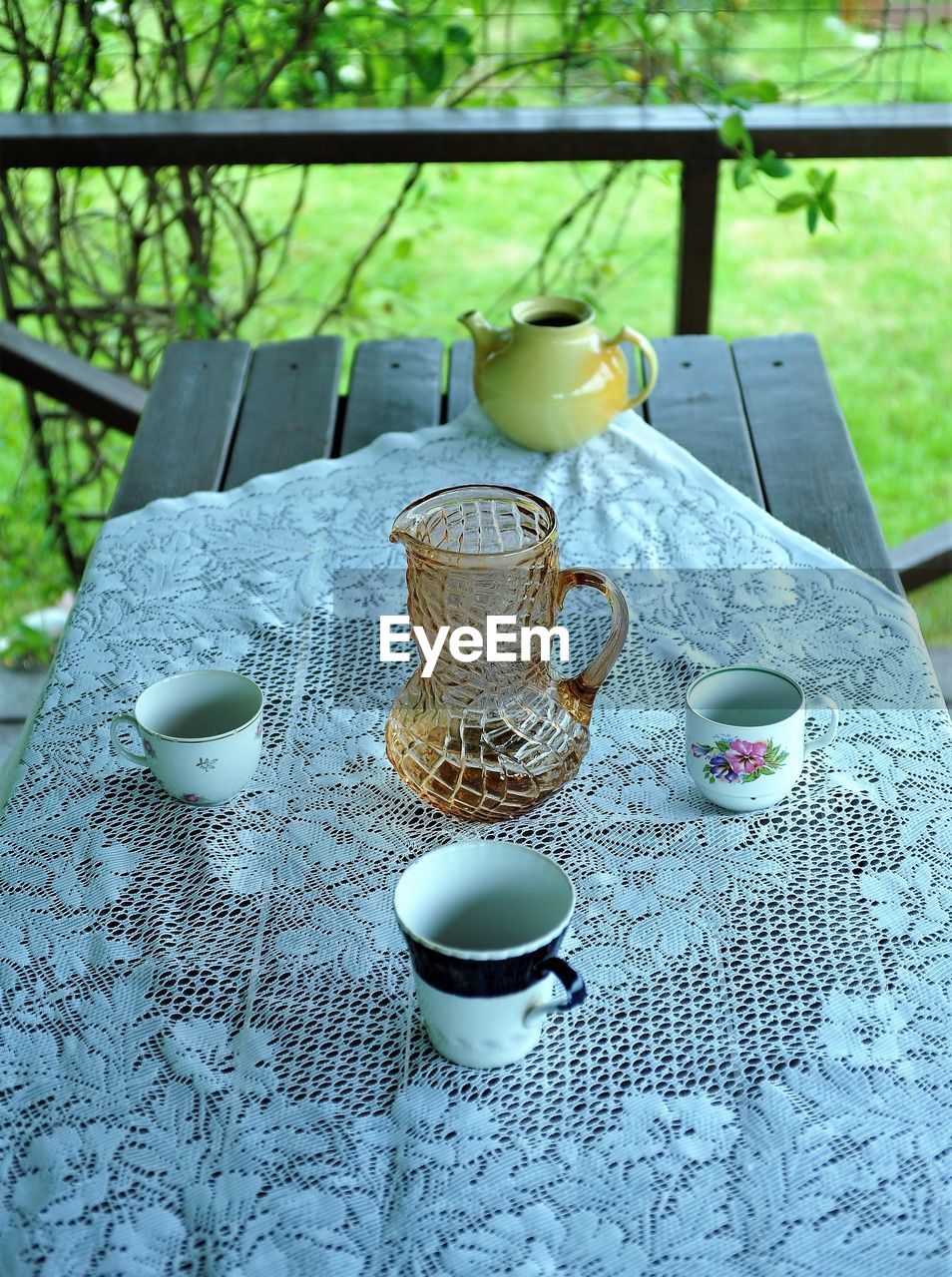 Coffee cup on table