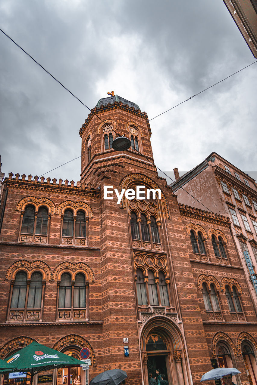 Low angle view of building against sky