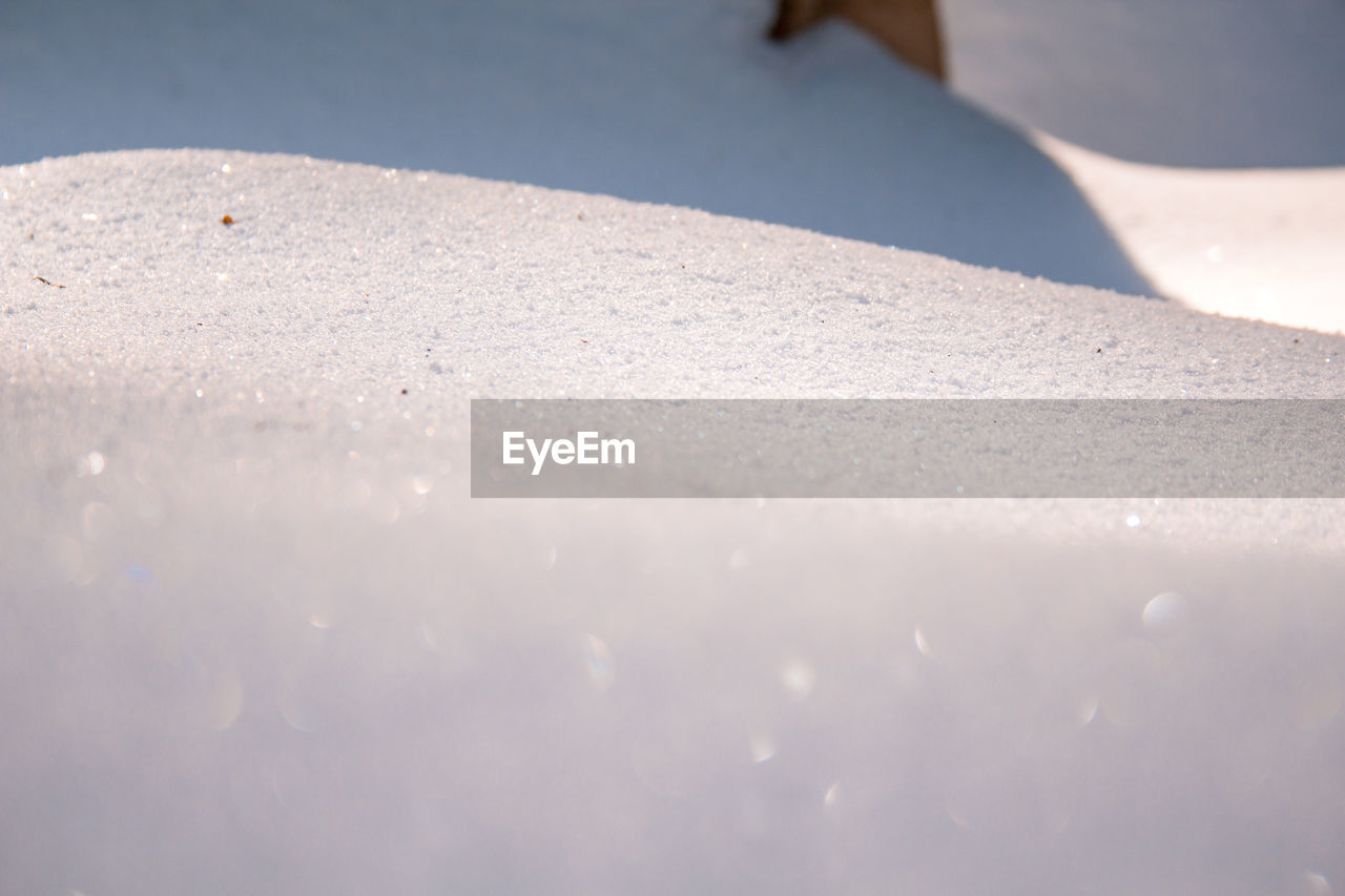 CLOSE-UP OF SNOW ON LAND