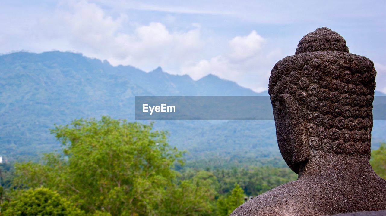 REAR VIEW OF A PERSON IN MOUNTAIN