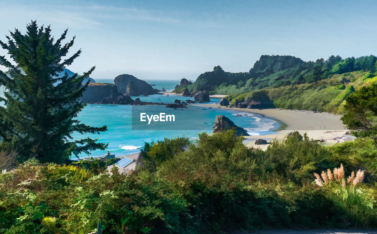 panoramic view of sea against sky