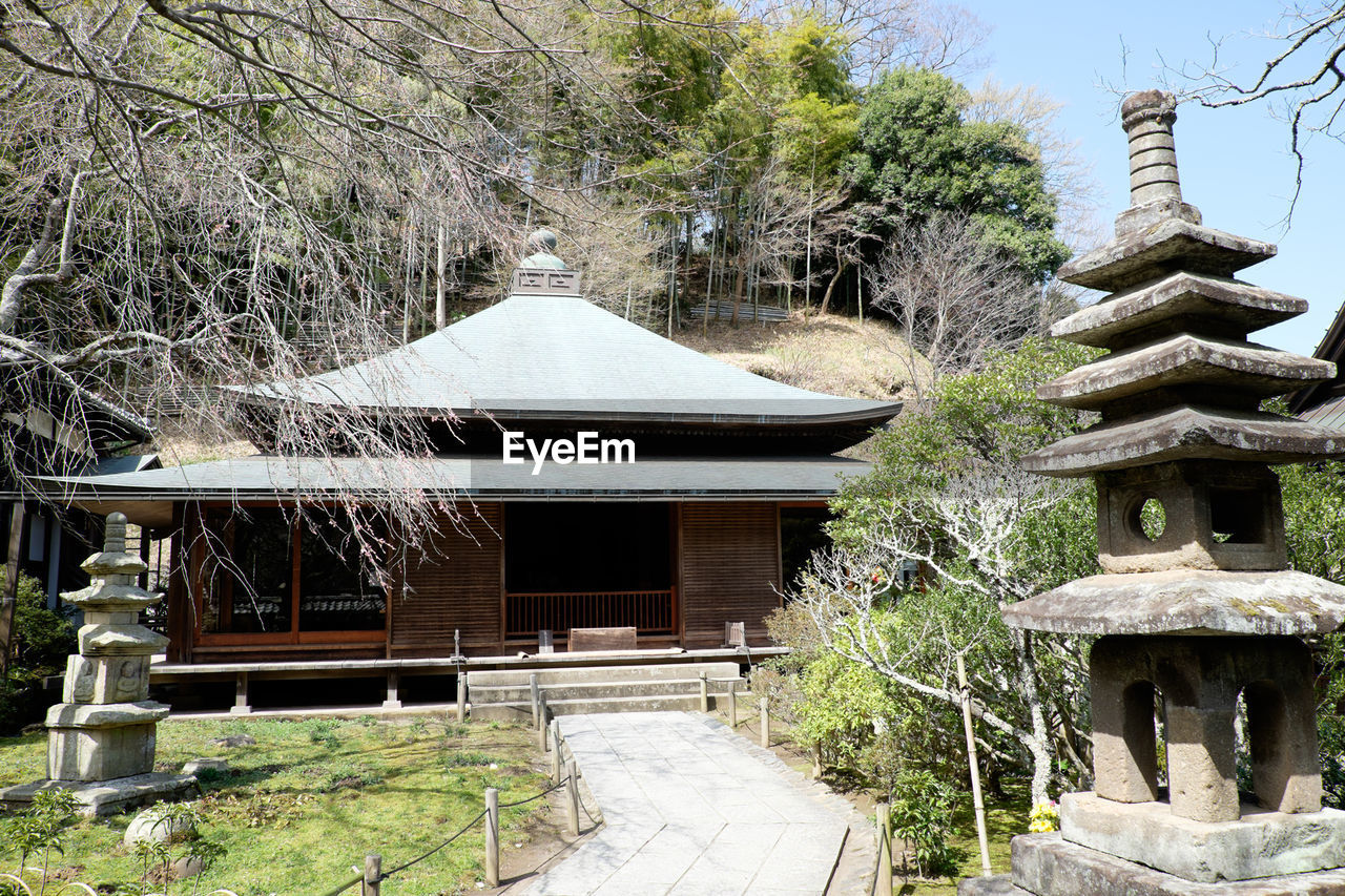 Low angle view of a japanese house