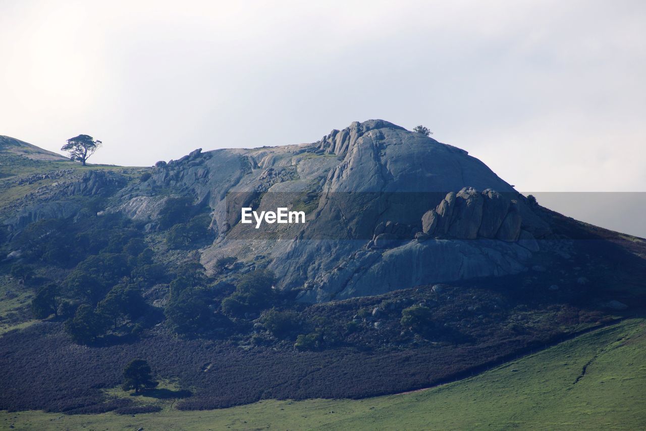 Scenic view of rocky mountains against sky