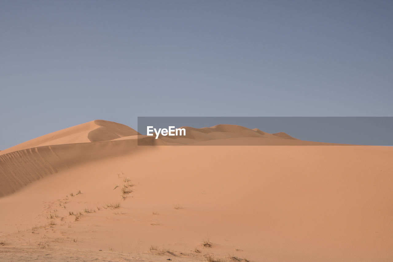 The vast wadi araba desert in the south of jordan