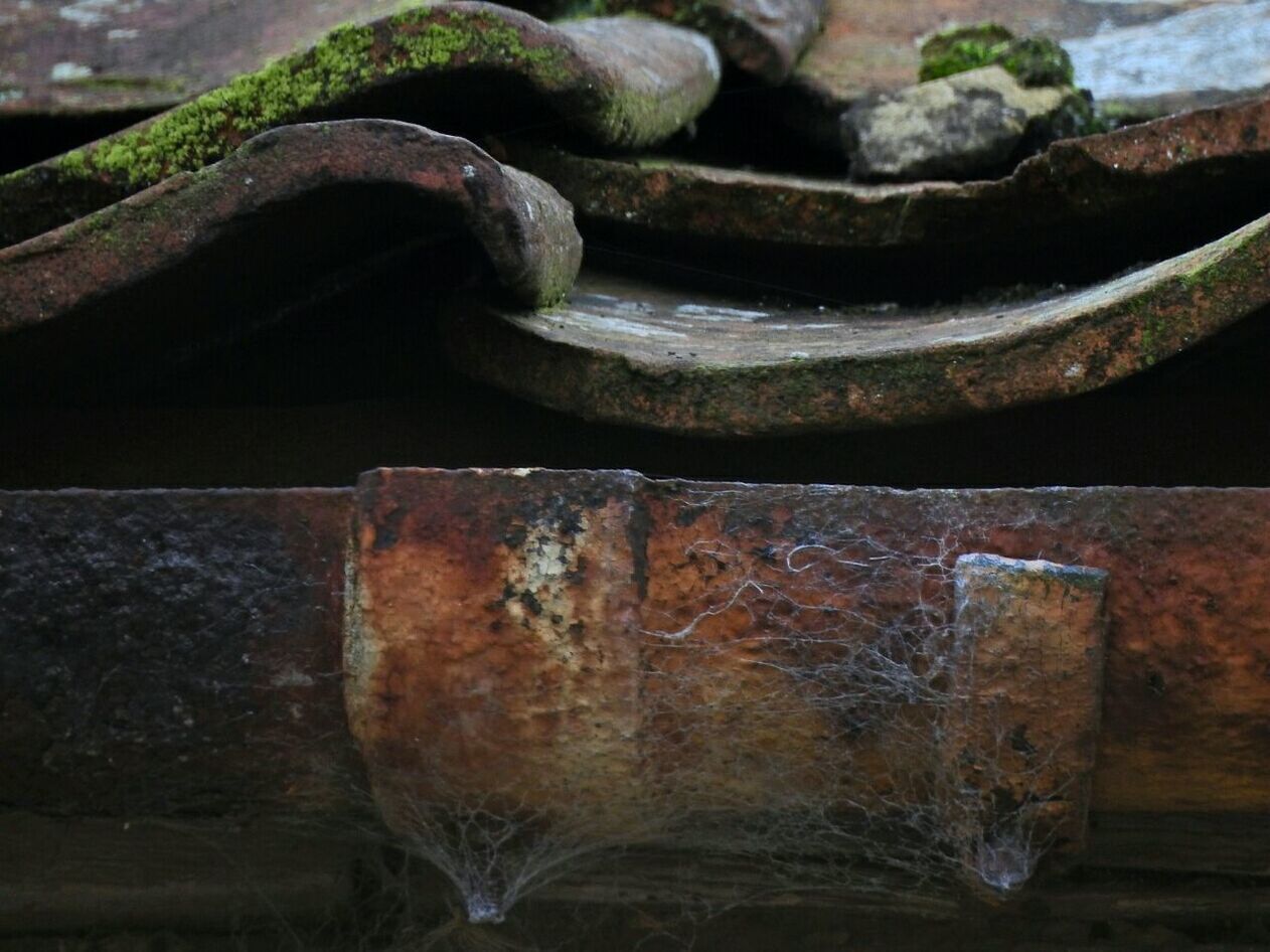 CLOSE-UP VIEW OF RUSTY METALLIC STRUCTURE