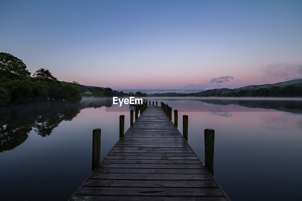 Pier on lake