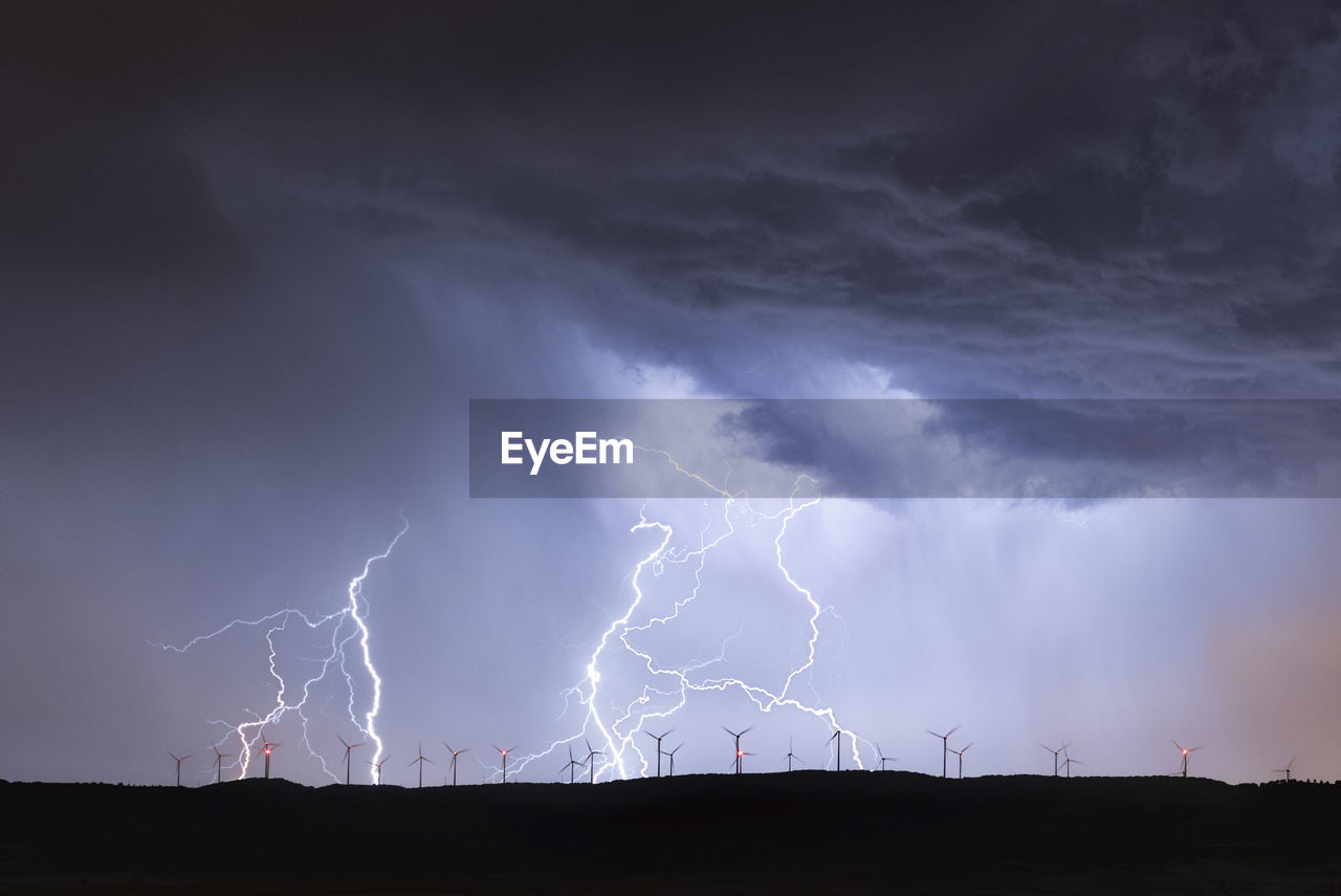 Spain,burgos province, briviesca, thunderstorm