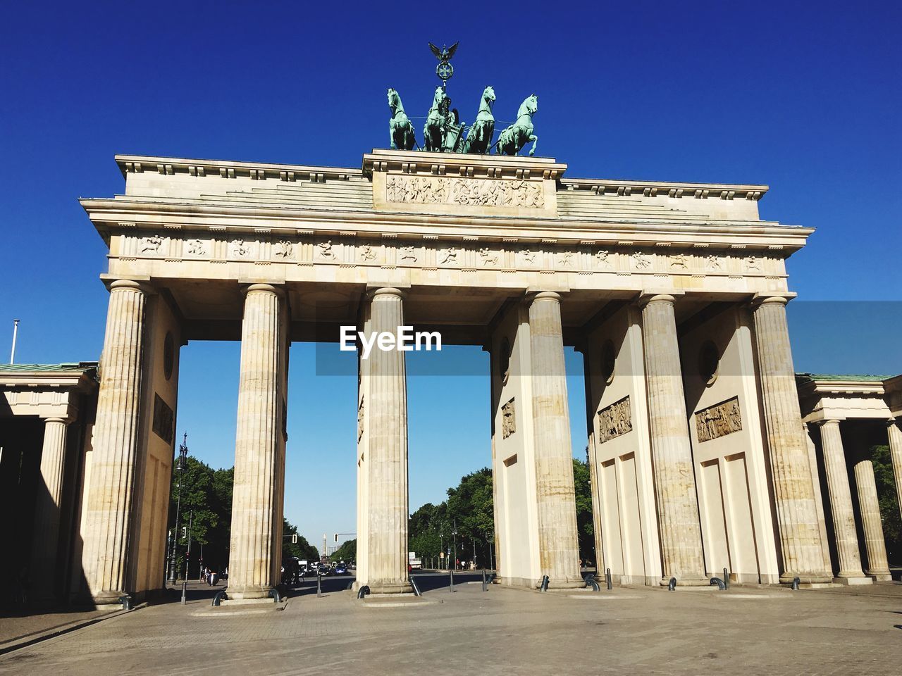 Low angle view of historical building - brandenburg gate in berlin 