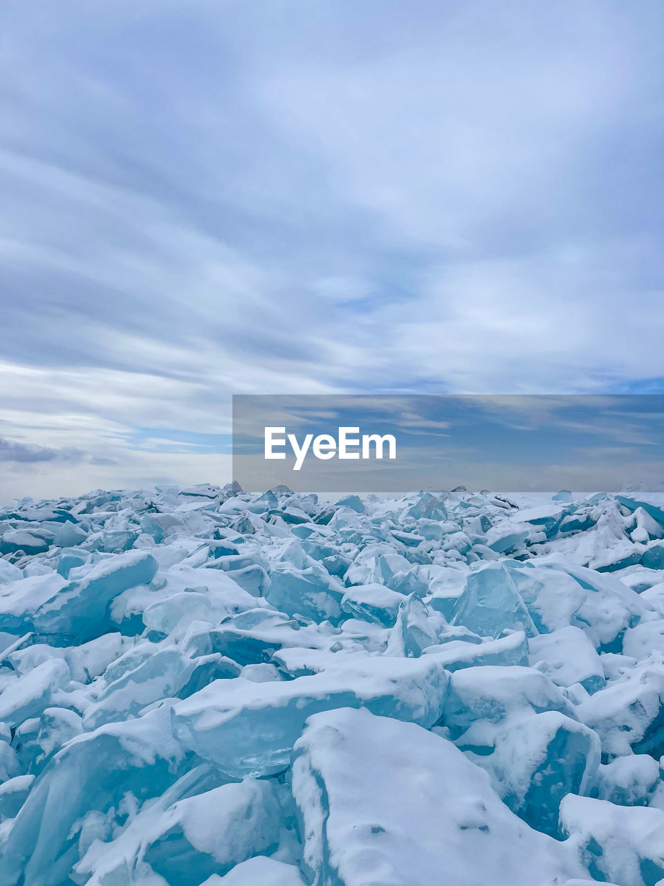 Scenic view of snow covered mountain