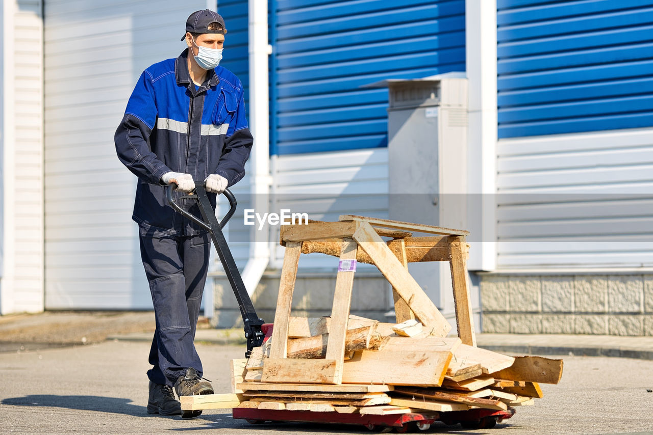 Man working at construction site