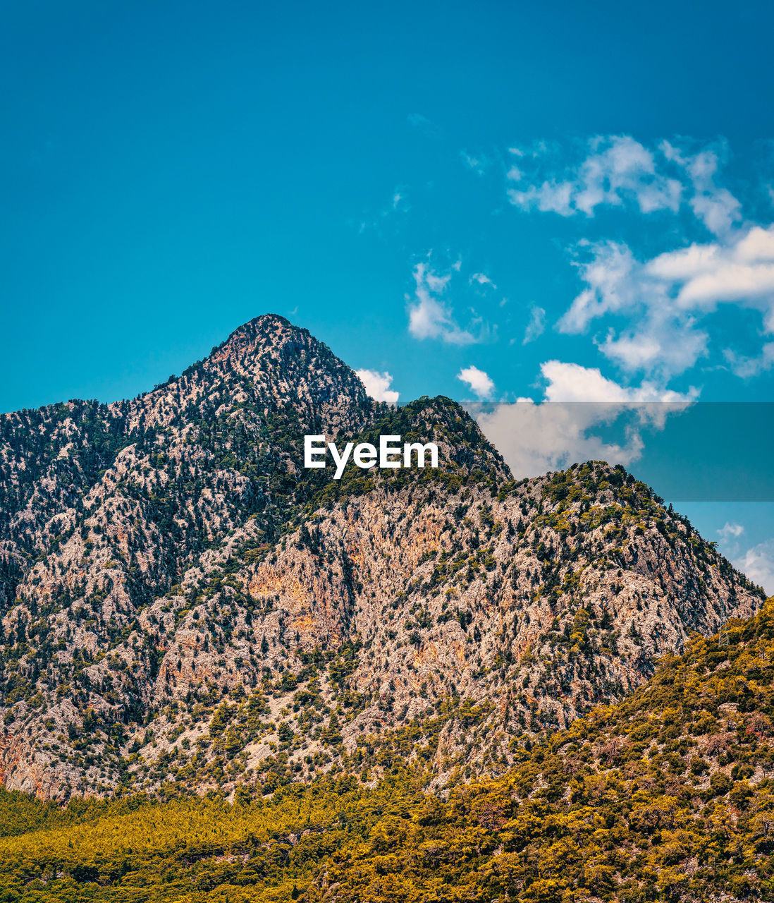 Low angle view of mountain against sky