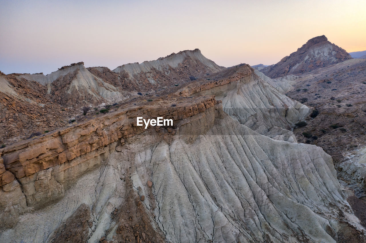 Scenic view of desert against sky