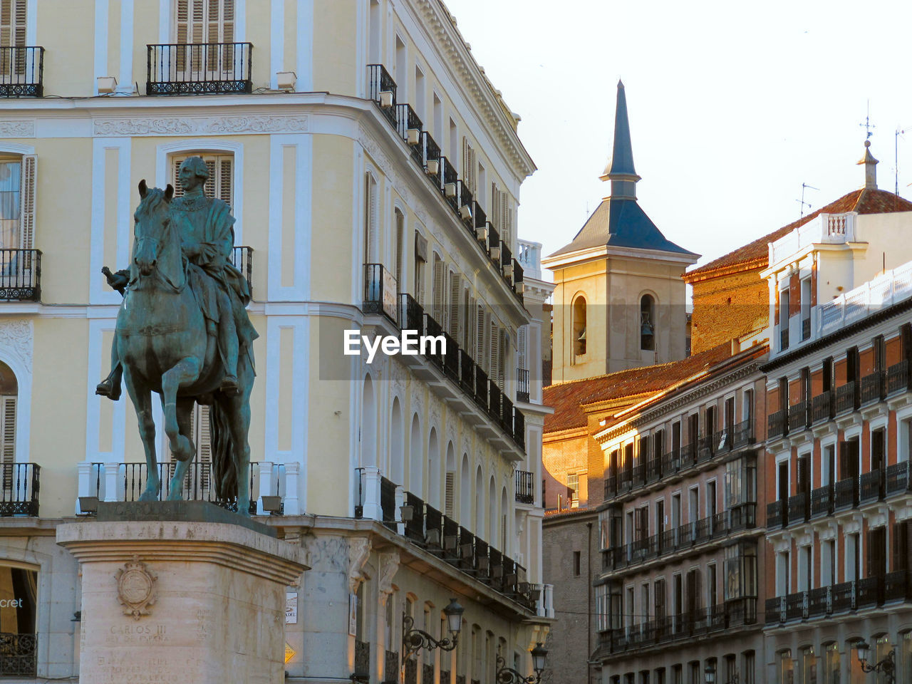 Equestrian statue of king carlos iii in madrid