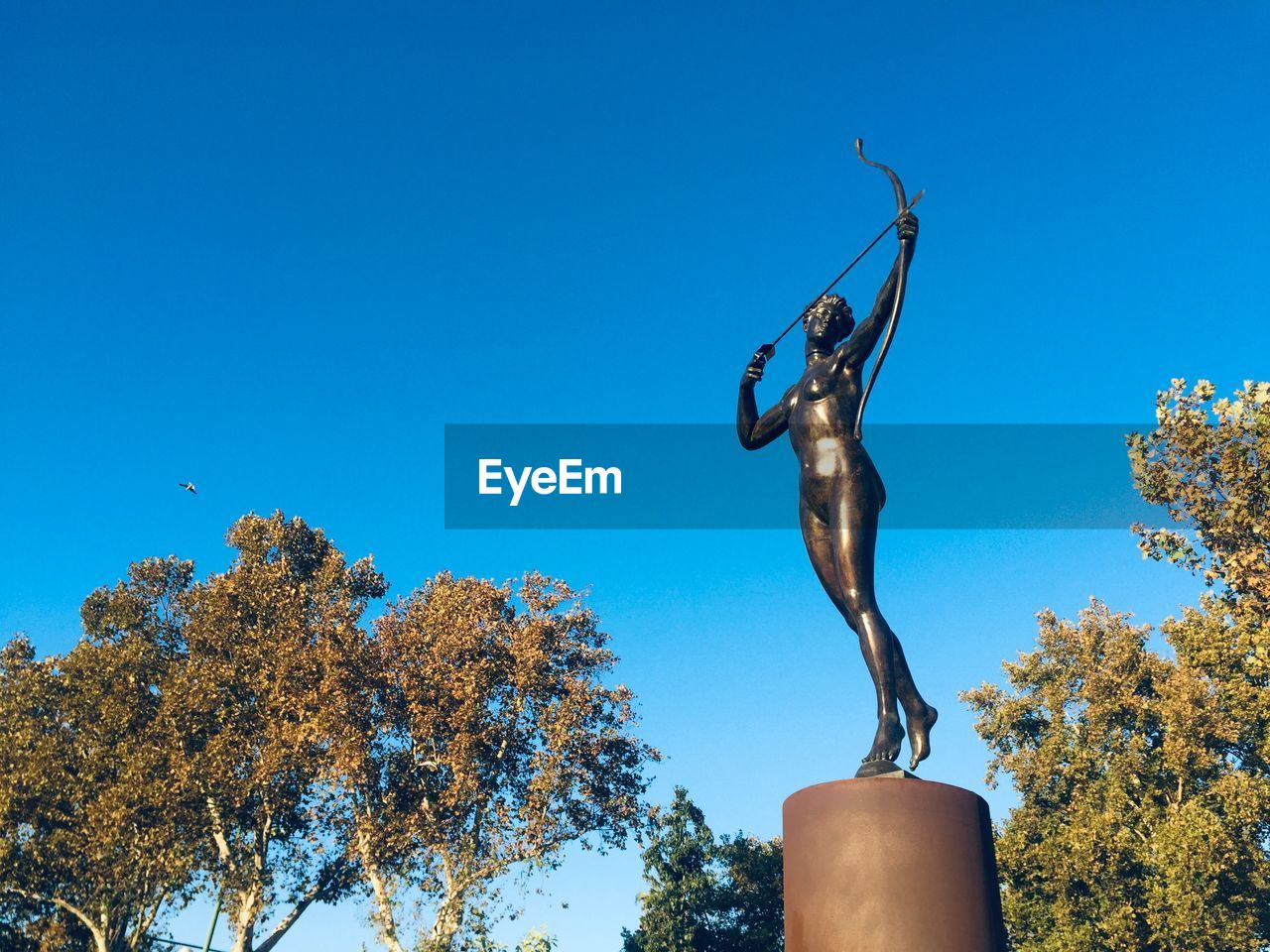 LOW ANGLE VIEW OF STATUE AGAINST CLEAR SKY