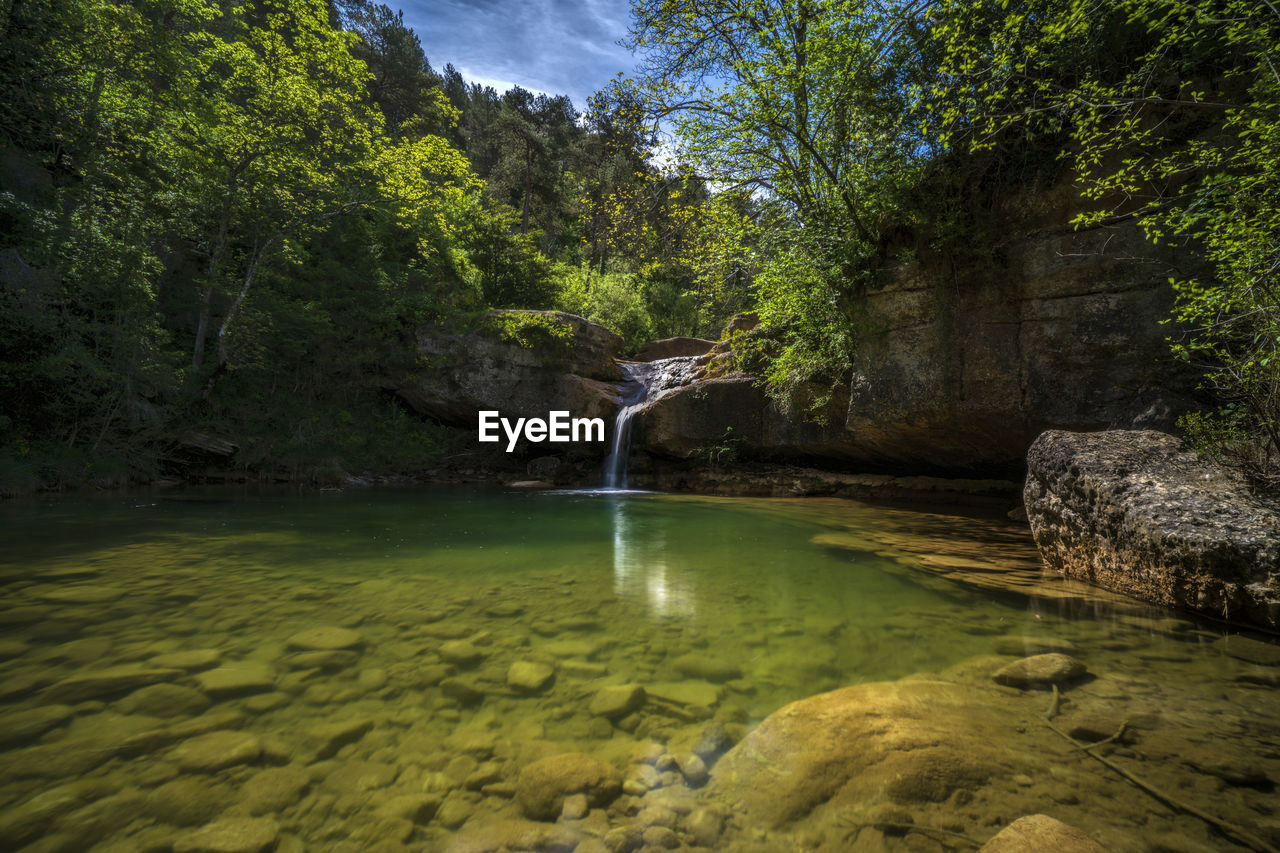 SCENIC VIEW OF WATERFALL