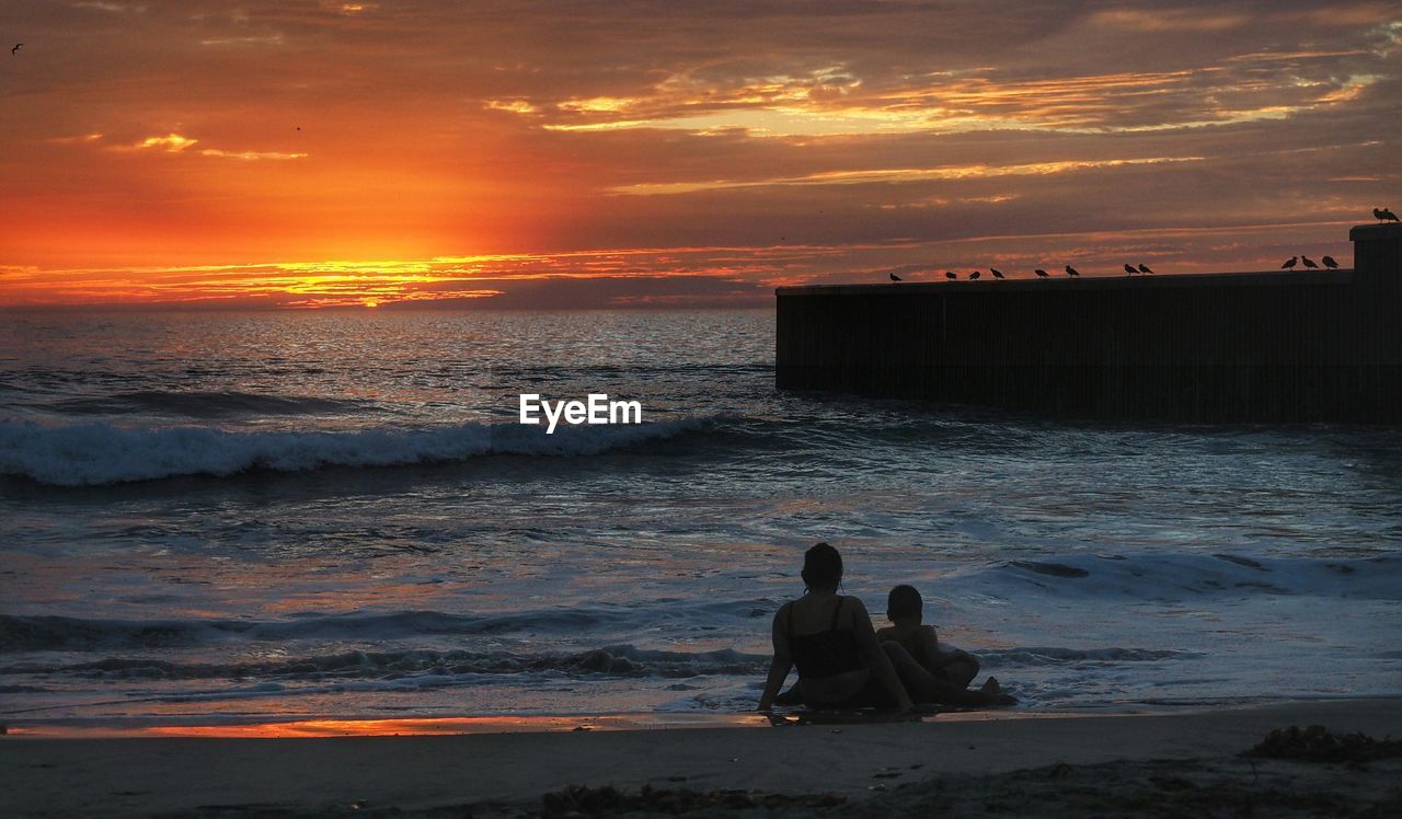 SCENIC VIEW OF SEA DURING SUNSET