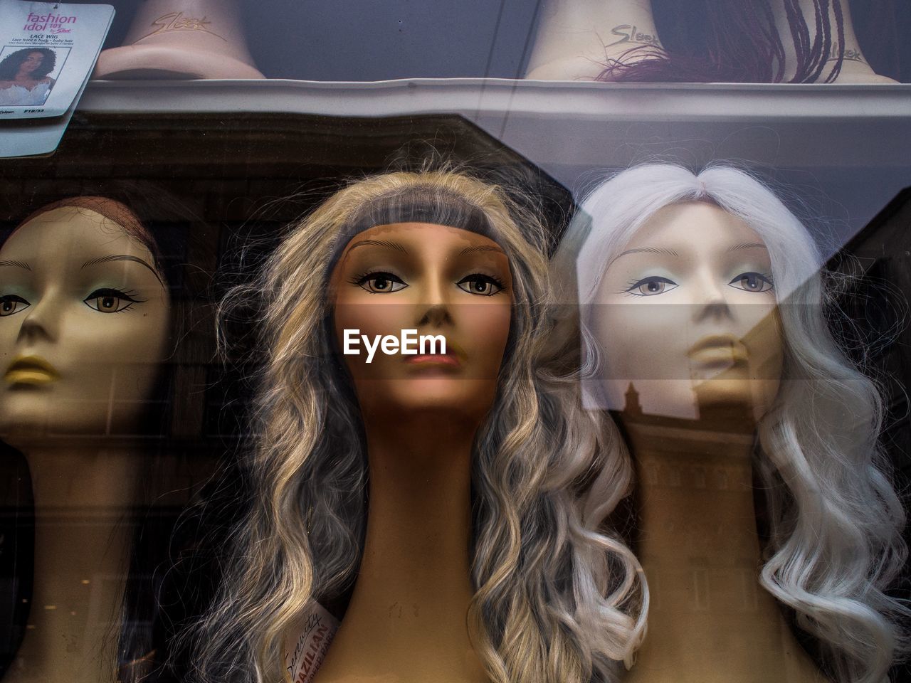 Close-up of mannequin in store