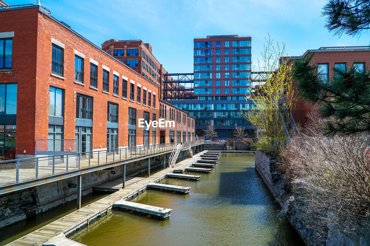 FOOTBRIDGE OVER CANAL IN CITY