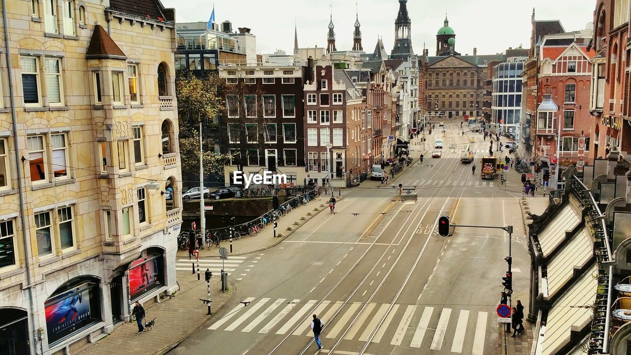 City street with buildings