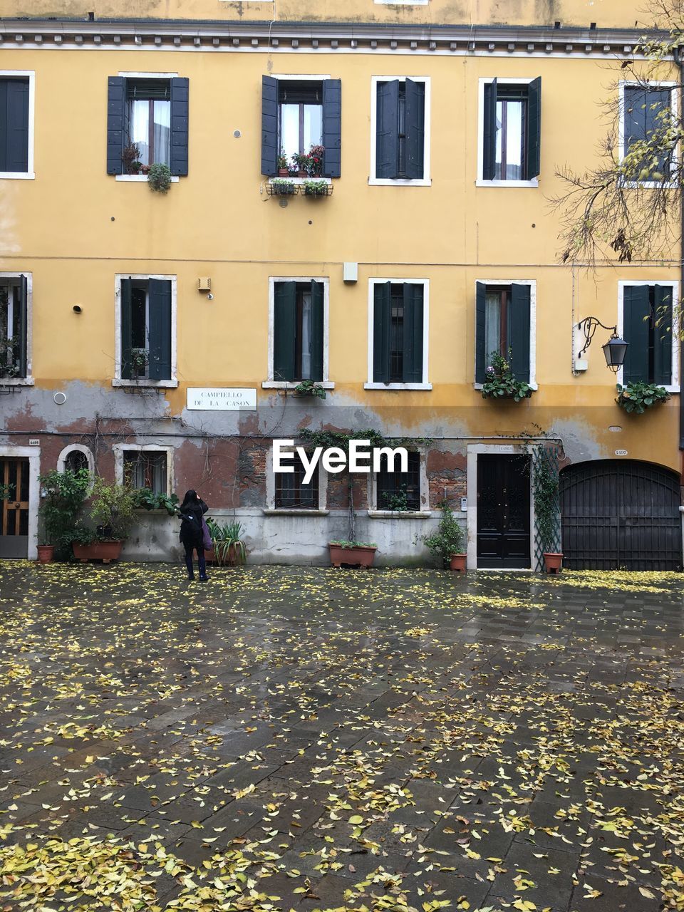 VIEW OF YELLOW BUILDINGS