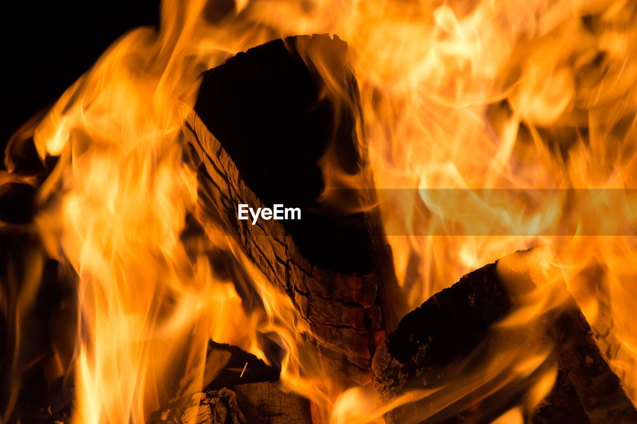 CLOSE-UP OF FIRE