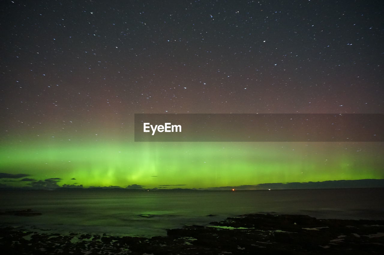 Northern lights visible off the moray firth coast. who needs to go to iceland...