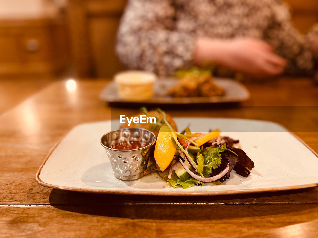food and drink, food, dinner, meal, dish, plate, table, restaurant, healthy eating, indoors, vegetable, wellbeing, brunch, freshness, produce, focus on foreground, cuisine, supper, breakfast, selective focus, meat, one person, wood, lunch