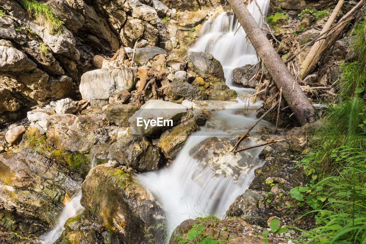 River flowing through rocks