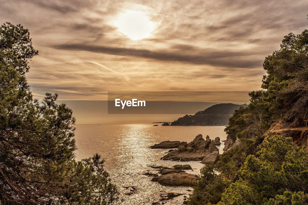 SCENIC VIEW OF SEA DURING SUNSET