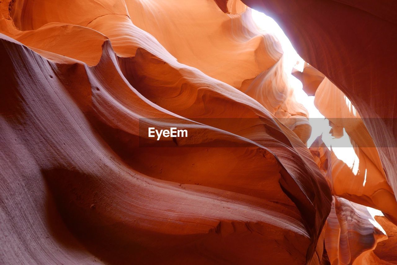 Close-up of rock formation in canyon