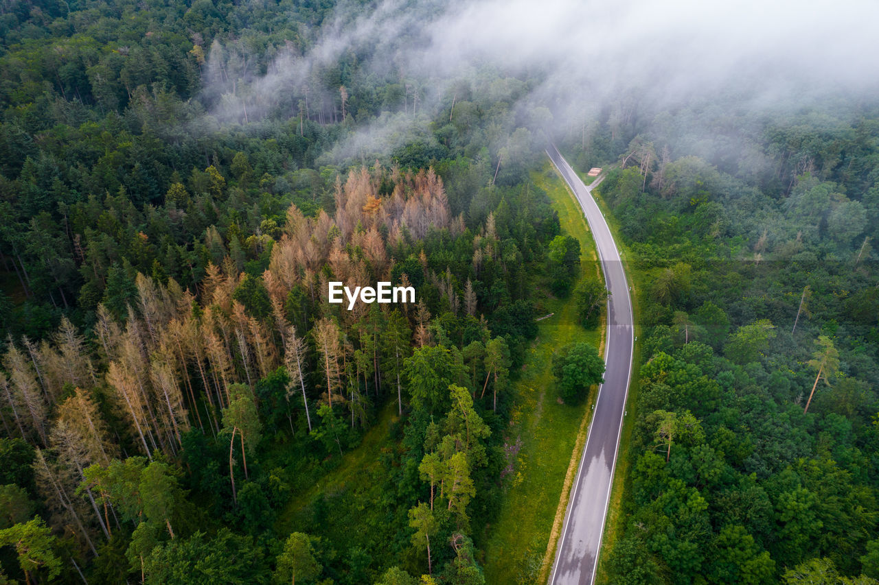 Aerial view of a landscape in bavaria