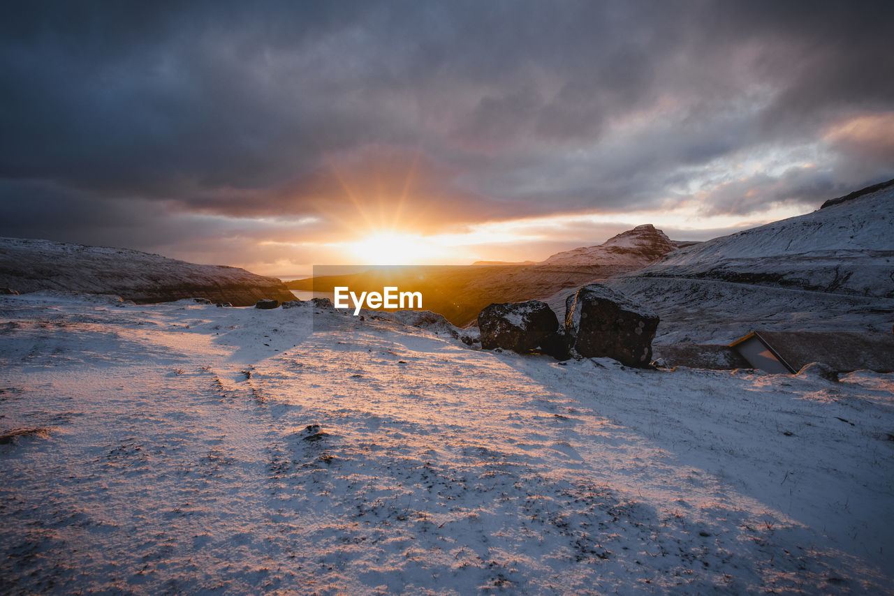 Sunrise in faroe islands