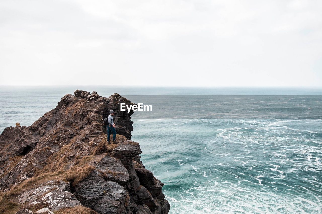 Scenic view of ocean against sky