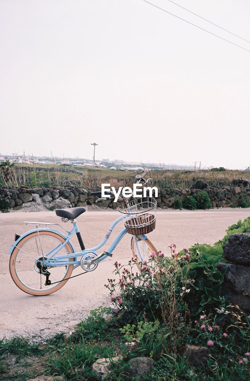 BICYCLE AGAINST CLEAR SKY