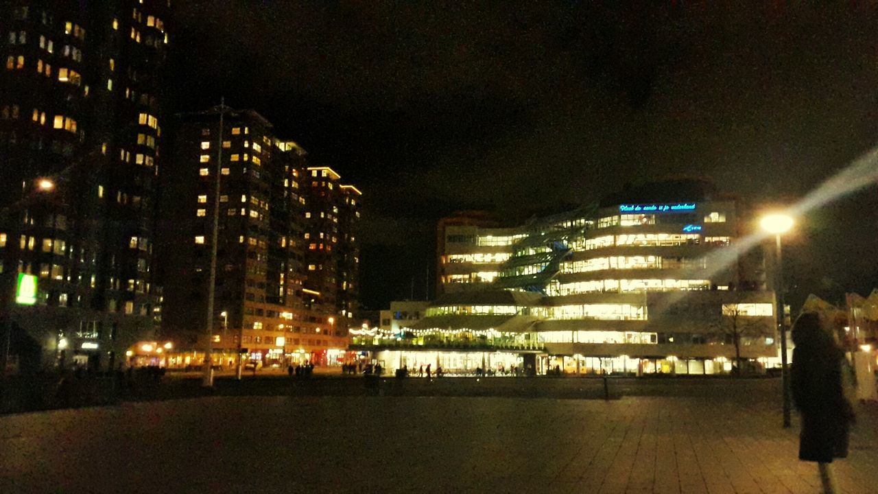 VIEW OF ILLUMINATED STREET LIGHT AT NIGHT