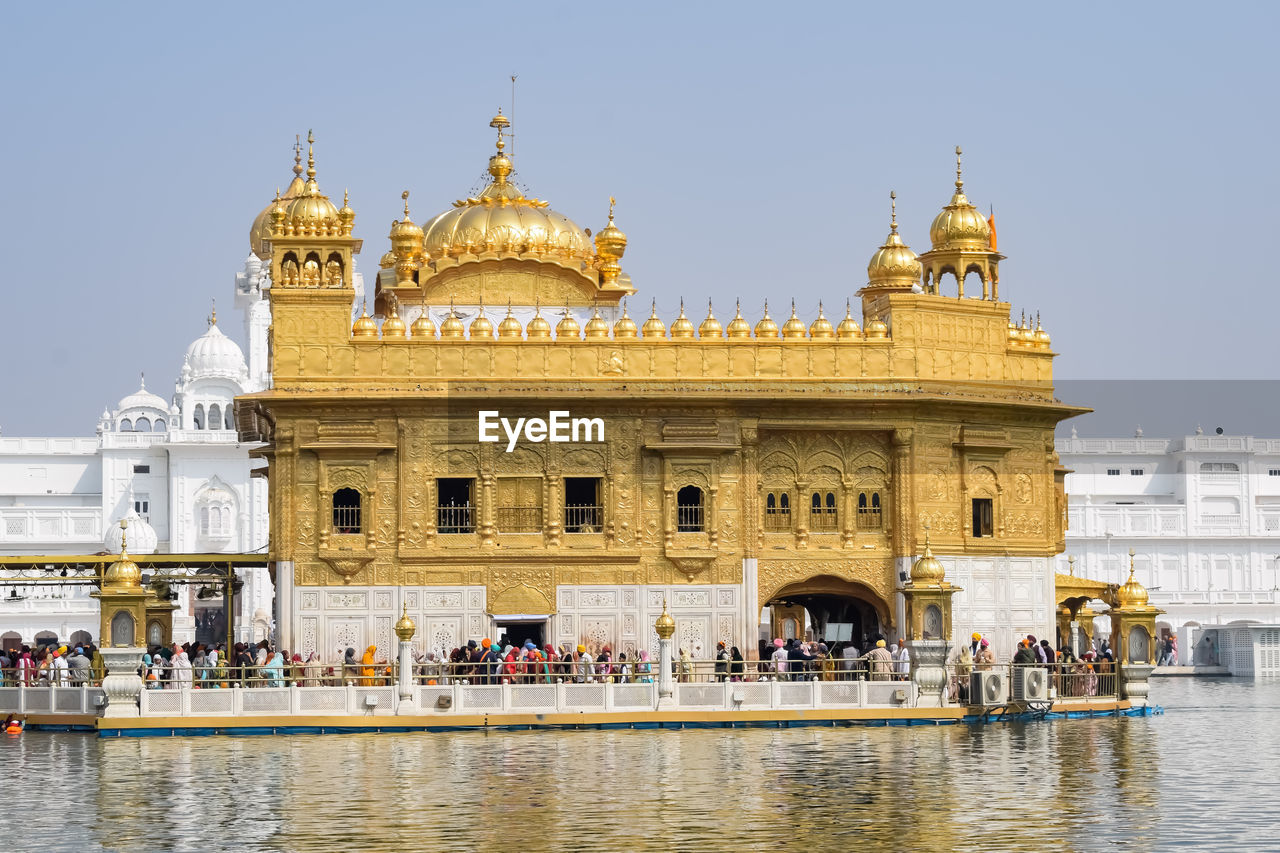 Beautiful view of golden temple 
 - harmandir sahib in amritsar, punjab, india, famous indian sikh