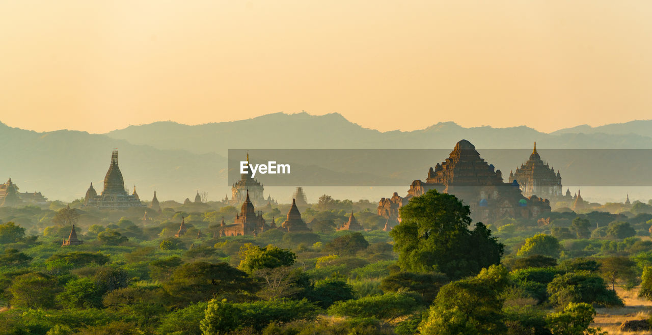 Panoramic view of a temple against sky