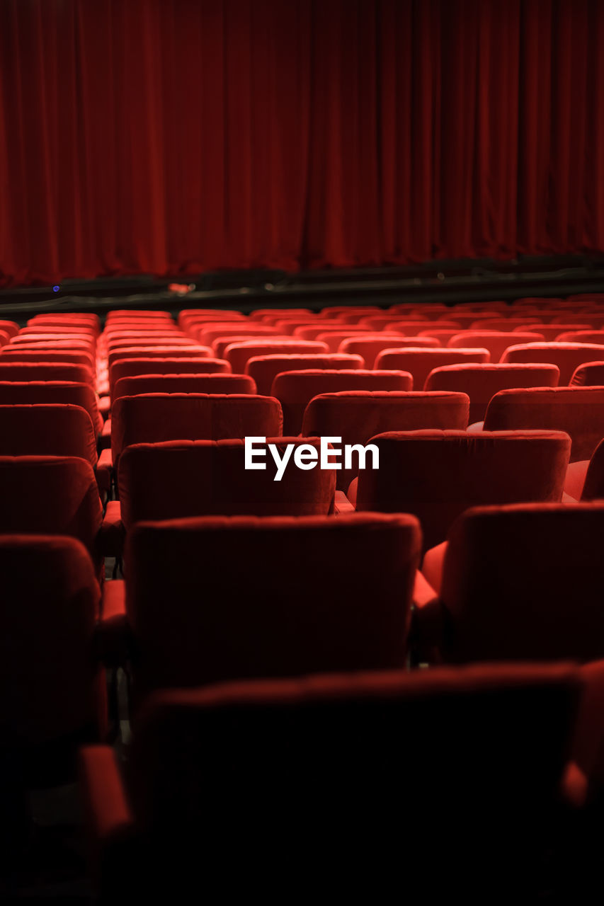 Empty seats in movie theater