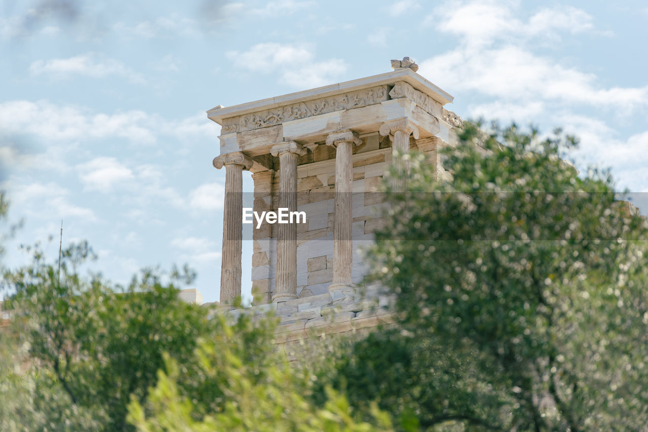 low angle view of built structures against sky