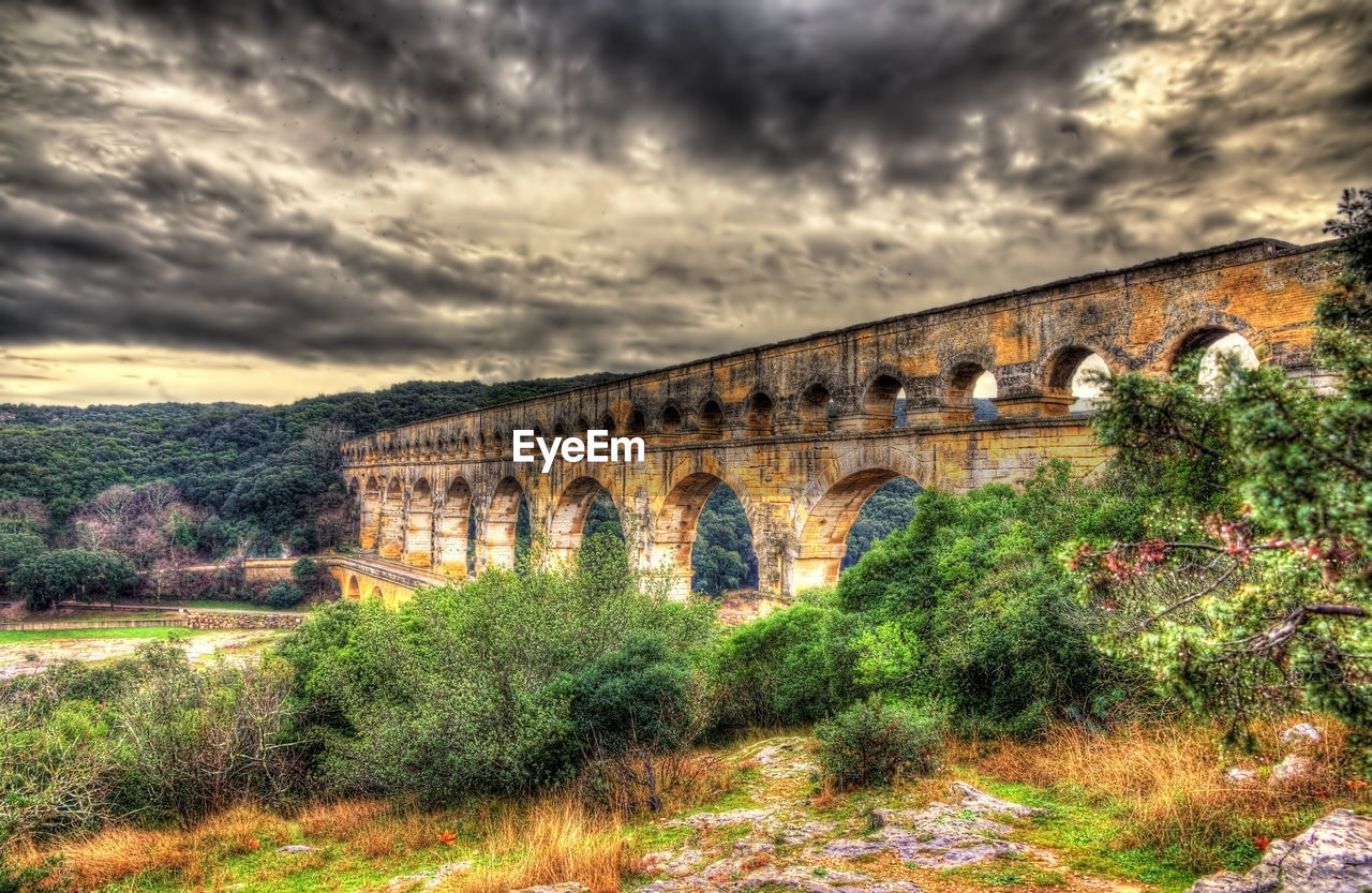 ARCH BRIDGE AGAINST SKY DURING SUNSET