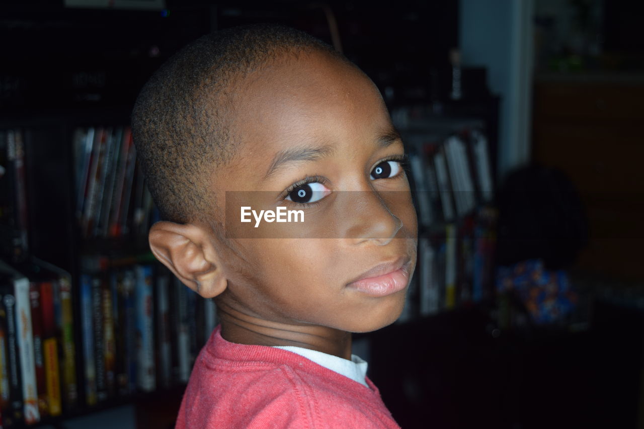 Close-up portrait of boy