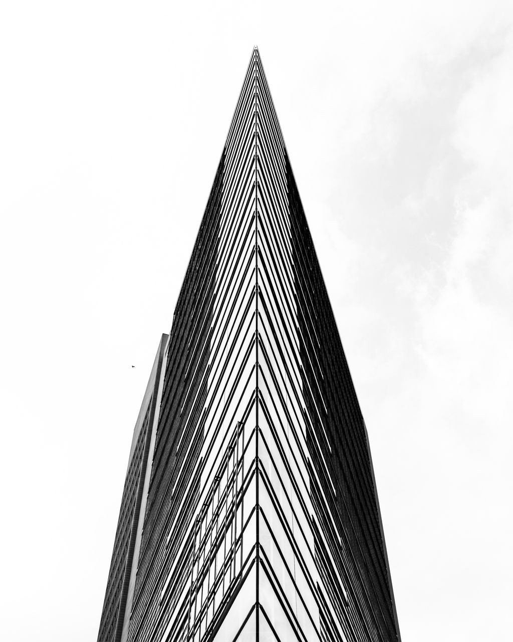 Low angle view of modern building against sky