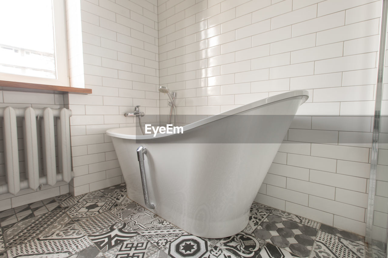 Staircase in bathroom at home