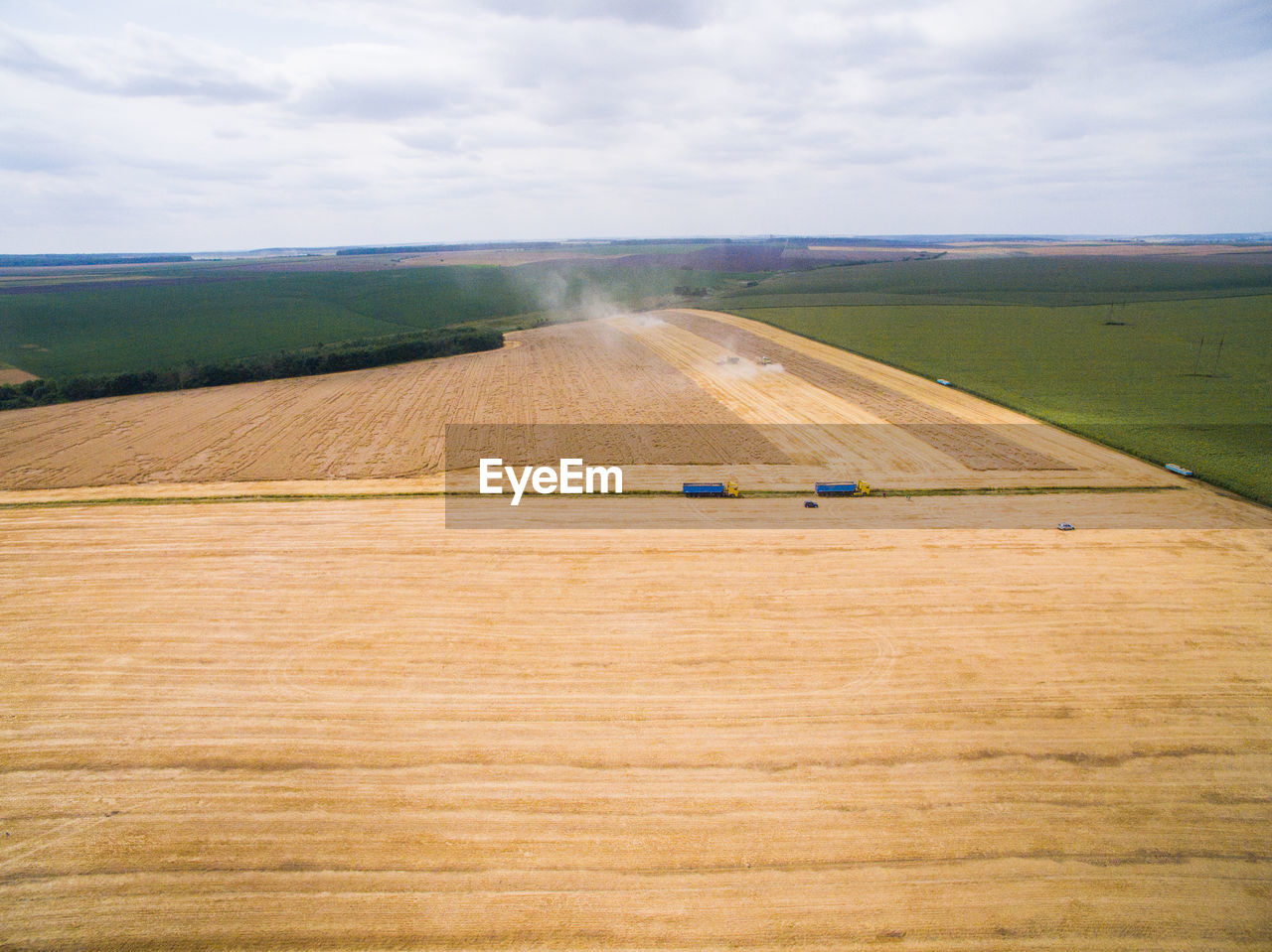 Aerial view of farm