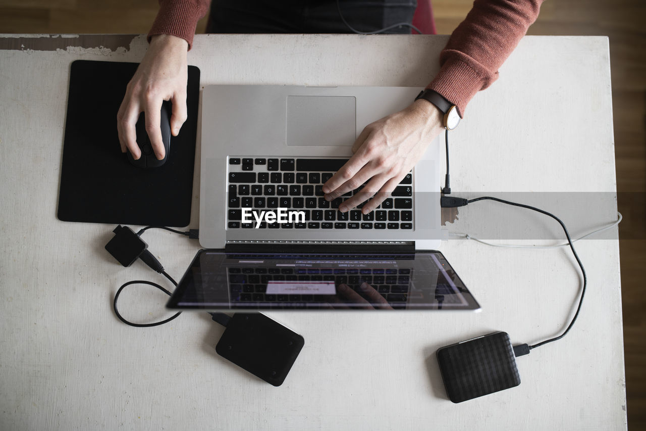 Man using laptop