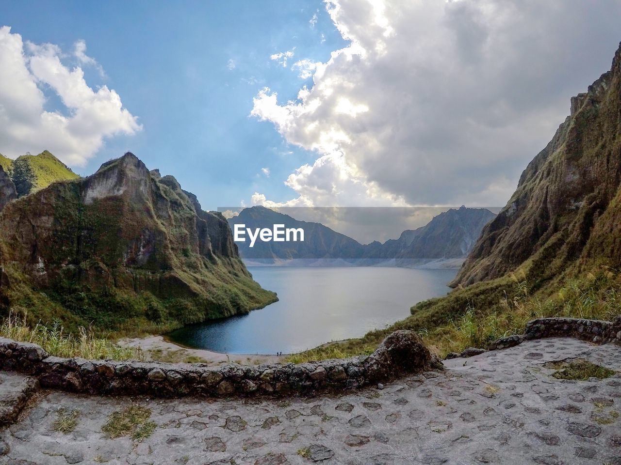 Panoramic view of mountains against sky