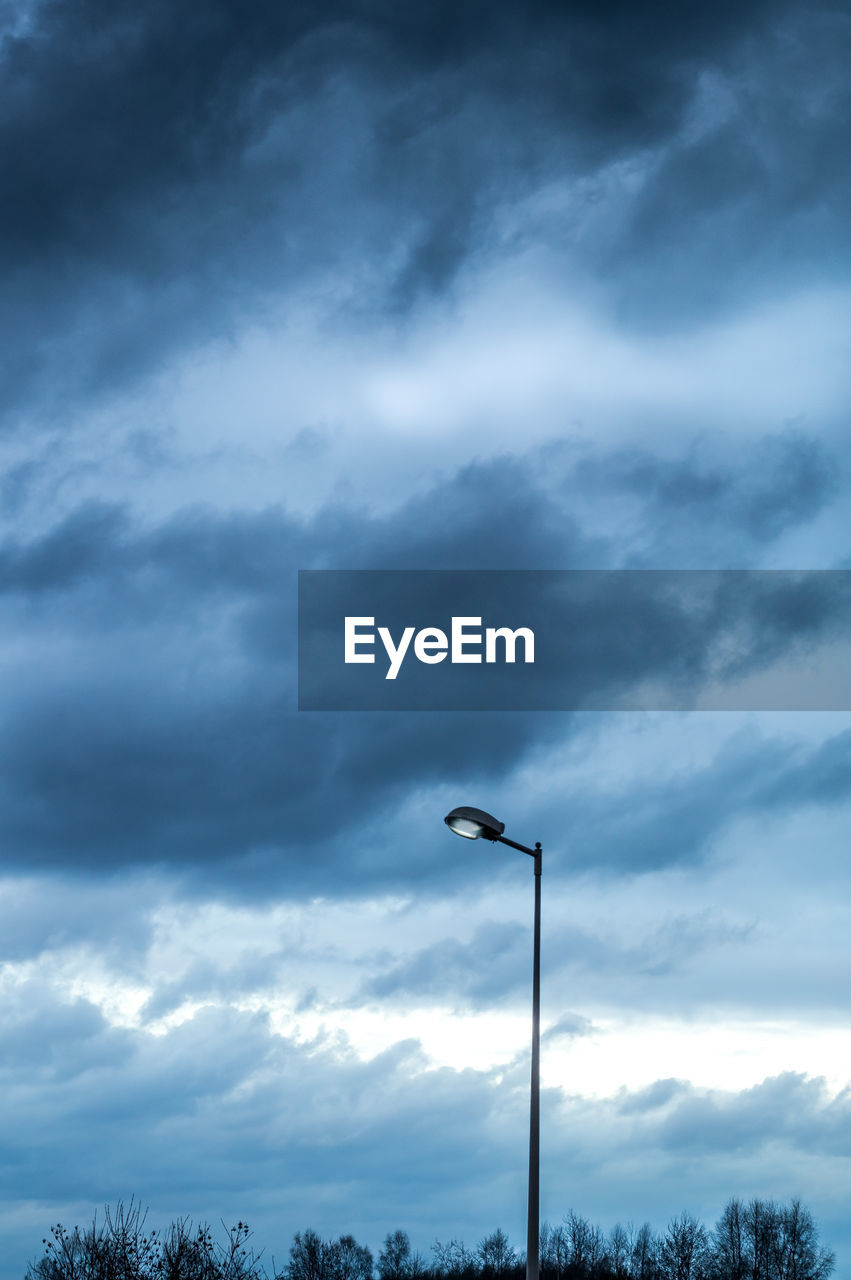 LOW ANGLE VIEW OF TREES AGAINST CLOUDY SKY