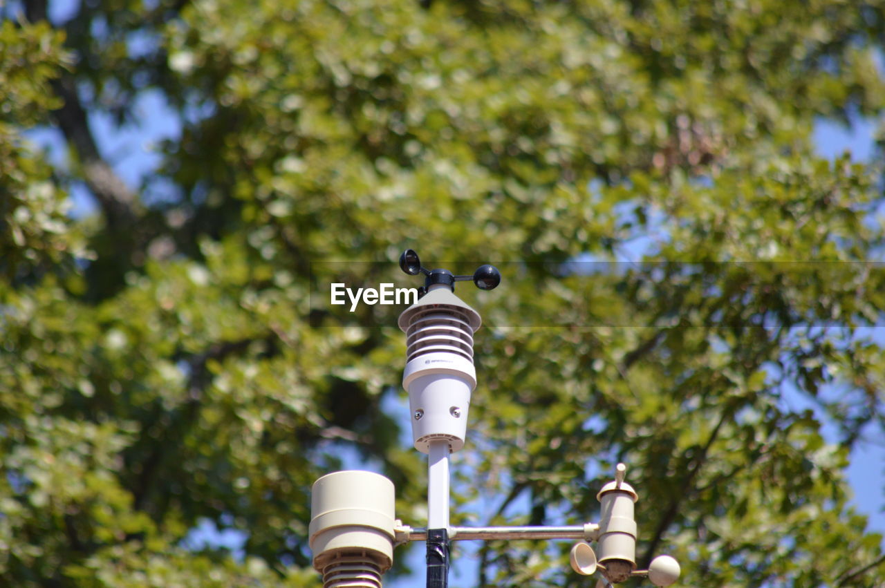 A weather station in the garden