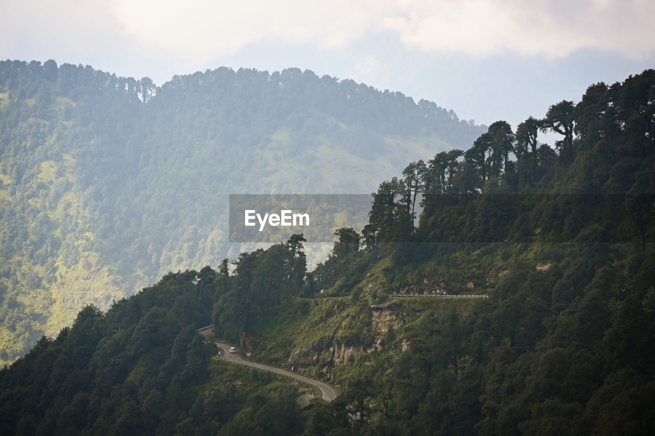 Panoramic view of mountains against sky