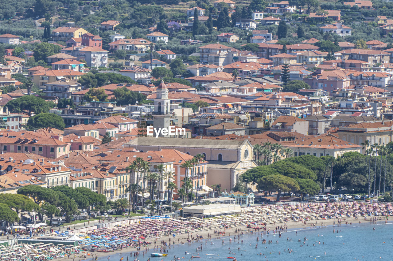 Aerial view of diano marina